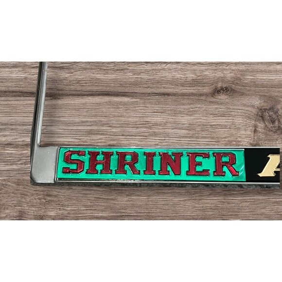 Noble 1906 Alpha Phi Alpha Shriner License Plate Frame Chrome Metal Greek Letter - Picture 2 of 7